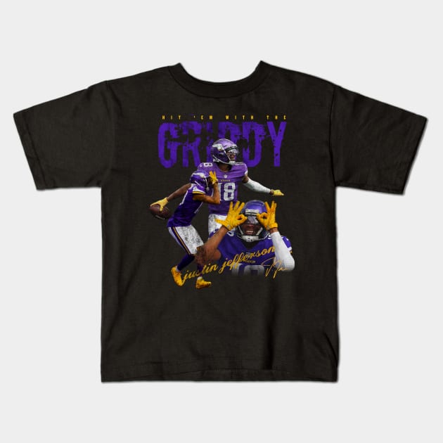 The Griddy Jefferson Kids T-Shirt by Resatuki